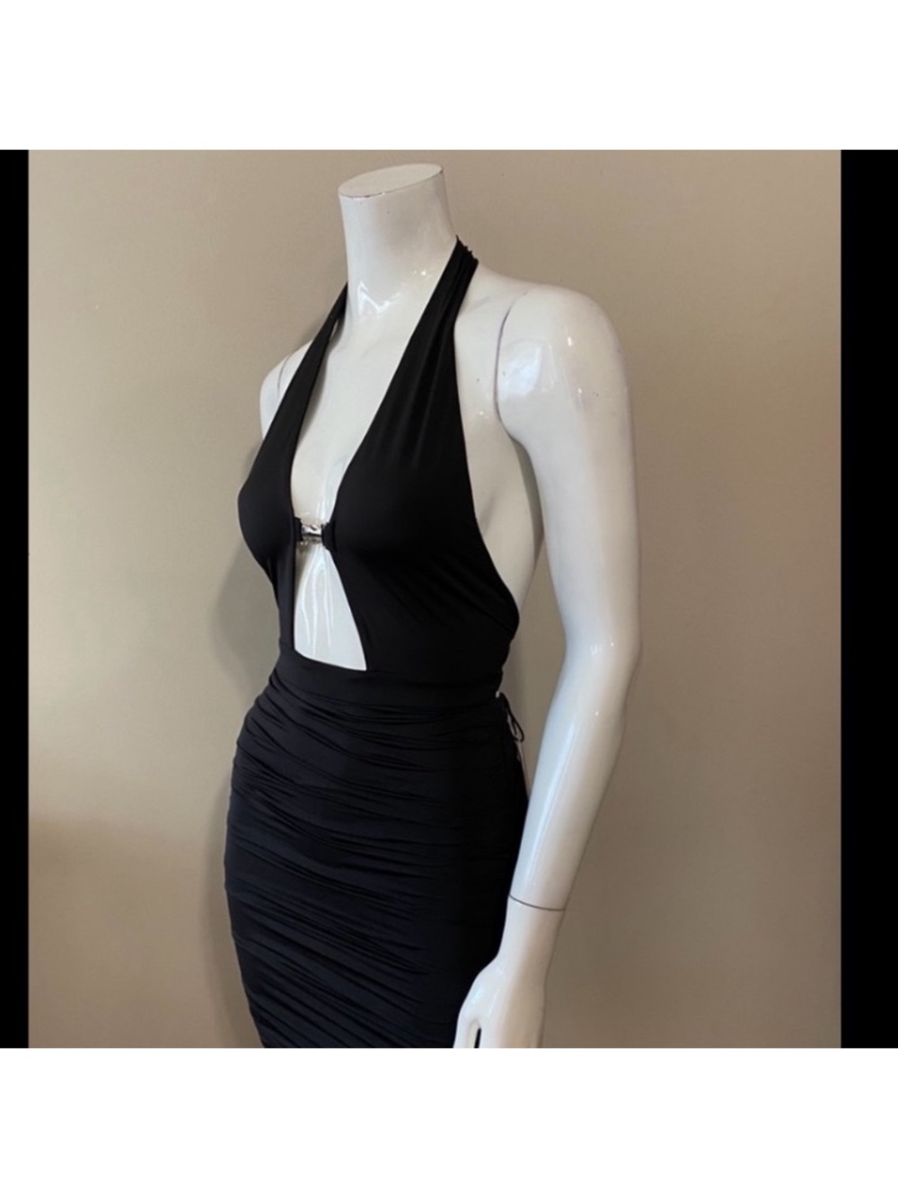 Tiger Mist Halter Ruched Bodycon Dress